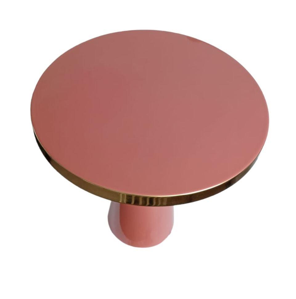 Tavolino Charm Pink & Gold by Enzo De Gasperi 51 x 50 cm - MARIKA DE PAOLA - HOME DECOR