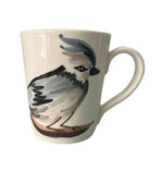 Tazza in ceramica artigianale linea Selva Virginia Casa con blue bird dipinta a mano