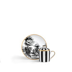 Set tazzina caffè décor Imperial Garden  Souvenirs de Voyage in porcellana e oro