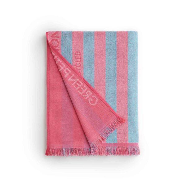 Beach towel model MARIS 180 cm x 100 cm by Green Petition, Color: CANDY (pink / blue-grey)