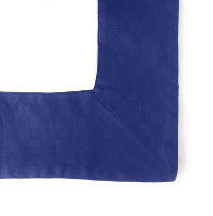 Nappe rectangulaire avec 6 serviettes, pur coton, produit artisanal fabriqué en Italie (Mer, Ancres Bleues)