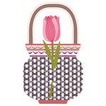 Tulipano rosa Vesta Special Moment in plexiglas con packaging decorativo
