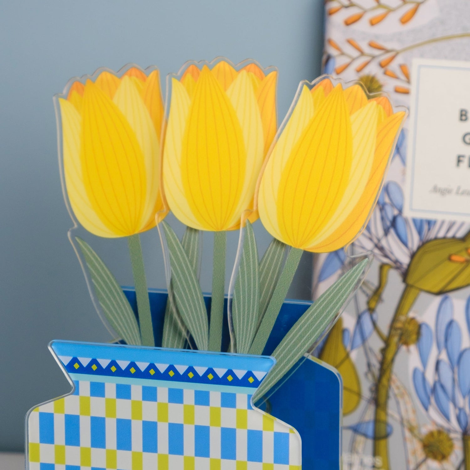 Composizione tulipani gialli Vesta in vaso decorativo