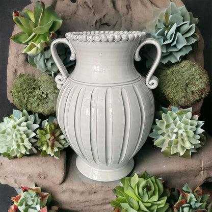 Vaso PERLA in ceramica bianca 40 cm - MARIKA DE PAOLA - HOME DECOR
