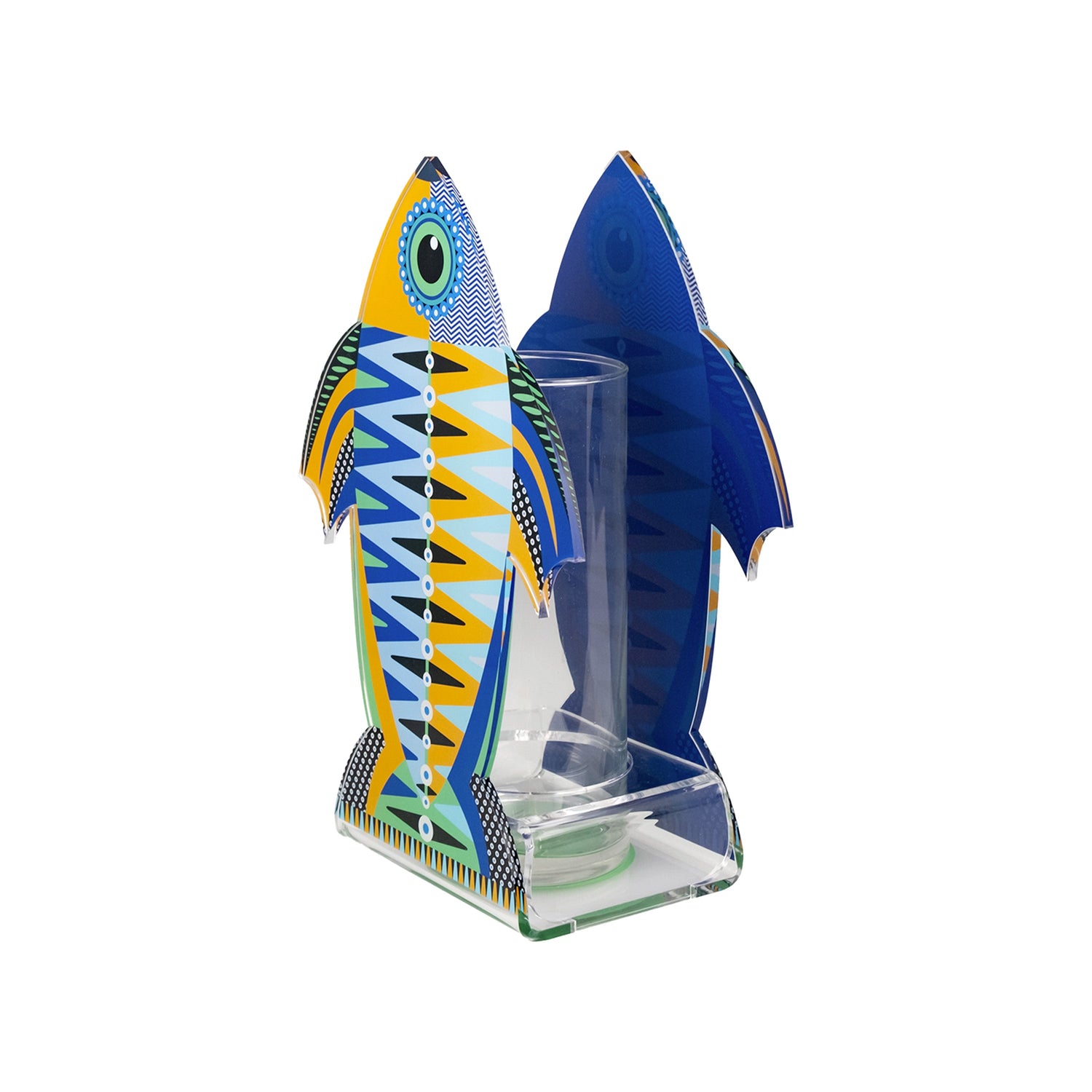 Vaso Imperatore Pesce Vesta Home con vaso interno removibile in plexiglass design a forma di pesce