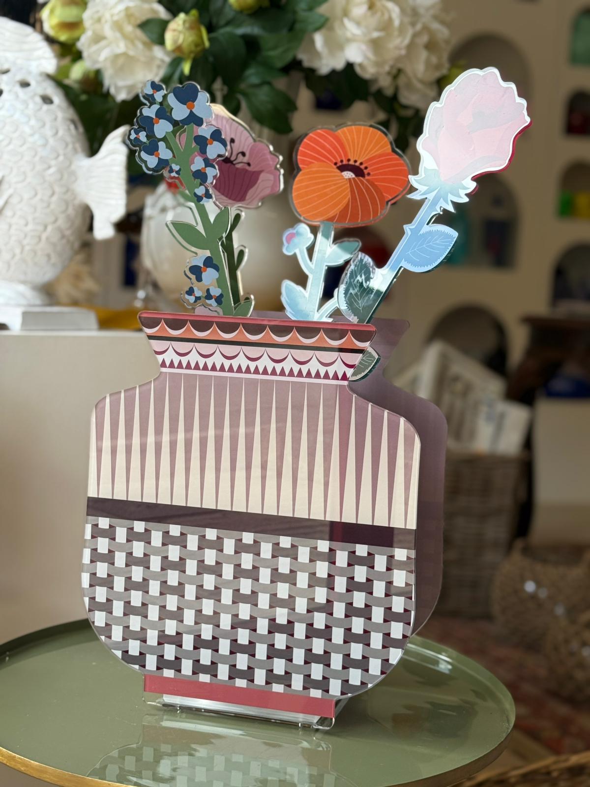 Vaso modello Fenice grande in cristallo acrilico - Vesta