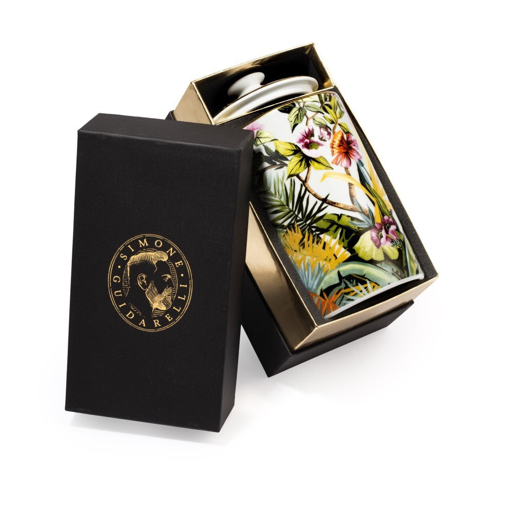 Contenitore con coperchio Exotic Jungle Sky Simone Guidarelli con elegante scatola regalo