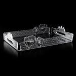 Vassoio piccolo Le Jardin di Vesta in acrilico infrangibile con decoro floreale, ideale per uso outdoor o nautico,misura altezza 6.2 cm larghezza 32 cm profondità 22 cm