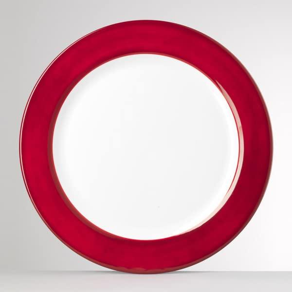 Sottopiatto Tessa in melamina bordo rosso interno bianco – Mario Luca Giusti