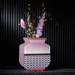 Vaso modello Fenice grande di Vesta in cristallo acrilico con Funny Flowers, design elegante e brillante, perfetto per decorazioni di stile.